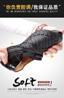 Sandalias de cuero informales formales con suela suave antideslizantes de verano para hombre, zapatos para papá de mediana edad, color negro - details 4