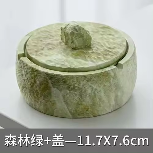 con tapa Artesanías de cerámica a prueba de cenizas Cenicero portátil chapado en oro Dormitorio al aire libre Regalo de vida - 1