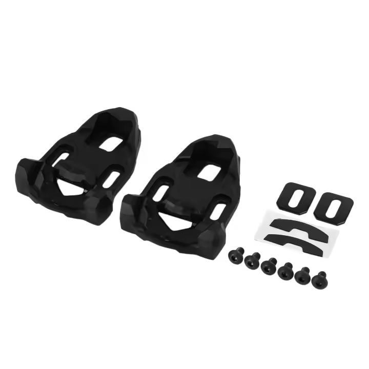 Juego de tacos de plástico negro para bicicleta, abrazadera de pedal de bloqueo, antideslizante, para bici de carretera - 1