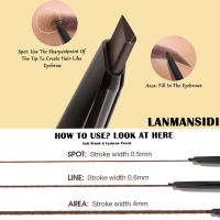 Pluma de Cejas Mate Impermeable Doble Cabeza para Ojos Lasting Marrón Sin Manchas - details 4
