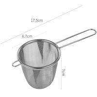Infusor de té con mango, filtro de hoja de té de harina de café de acero inoxidable, colador reutilizable, Gadget de cocina, accesorios de tetera, 1 pieza - details 1