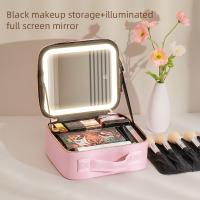 Estuche De Maquillaje Portátil Con Espejo Y Divisores Ajustables En 3 Colores Organizador Impermeable Para Cosméticos Regalo - details 2