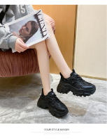 Zapatos blancos versátiles de suela gruesa que aumentan la altura, zapatos deportivos cómodos y transpirables. - details 9