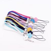 Cuerda de mano tejida de cuero creativa para teléfono móvil, cordón Universal, correa de muñeca, pulsera de cuerda corta, colgante de joyería - details 8