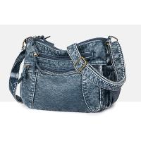 Bolso Hobo de cuero para mujer, bolso de mezclilla Retro, bolso cruzado grande, bolso de hombro informal, monedero - details 4