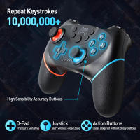 Mando inalámbrico con Bluetooth para Nintendo Switch, Gamepad Pro OLED, Control de consola, de doble Motor Joystick, eje giroscópico, activación con una tecla - details 8