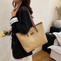 Elegante bolso de paja tejido de verano, bolso de hombro de paja informal bohemio, bolso de mano de playa de ocio para damas/niñas - details 11