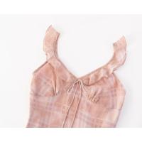 Vestido de Gasa de Verano Retro Francés Cuello en V, Manga Volante, Borde de Falda Larga y Versátil - details 3