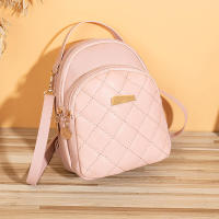 Mochila pequeña ovalada de PU para mujer, bolso con correa ajustable para uso diario - details 4