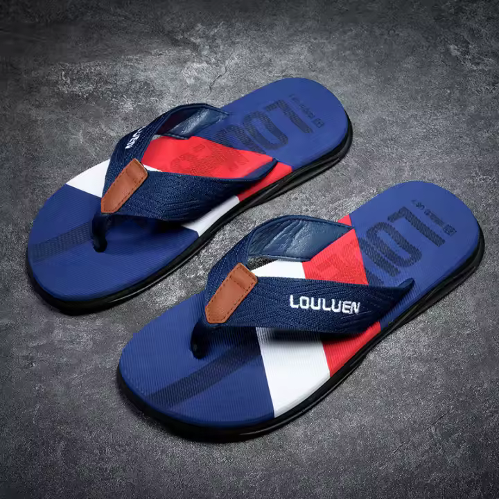 Chanclas de verano para hombres al por mayor al aire libre versión coreana tendencia exterior desgaste zapatos de playa zapatillas de hombre sandalias antideslizantes - 1