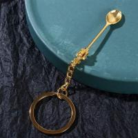 Adornos de moda navideña, joyería de Color plateado, colgante de regalo, llavero con forma de cuchara, llavero de Metal, baratijas - details 10