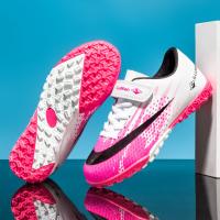 Zapatos de Fútbol para Niñas y Niños Rojos, Cierre de Velcro, Entrenamiento de Futsal, Uso al Aire Libre - details 7