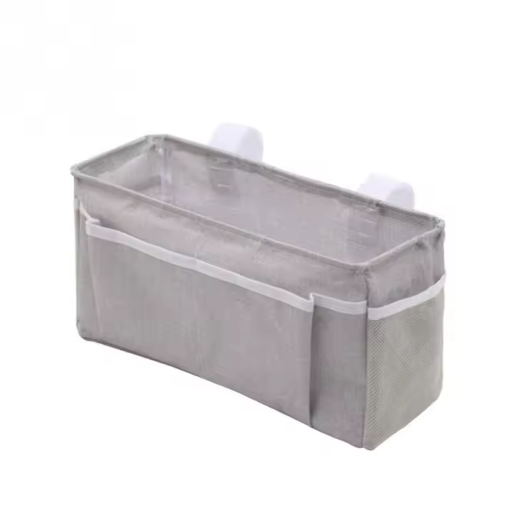 Cesta de almacenamiento de artículos diversos extraíble de gran capacidad, bolsa lateral para litera, bolsa de almacenamiento para camas, lino para dormitorio, multibolsillo - 1