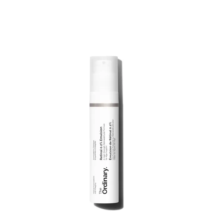 Emulsión The Ordinary Retinal 0,2%, suero retinoide de alta resistencia para un soporte antienvejecimiento avanzado, 0,5 onzas líquidas - 1