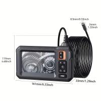 Cámara de inspección de endoscopia, boroscopio con pantalla IPS de 4,3 pulgadas con 8 luces LED, resistente al agua IP67, 1080P HD con cable flexible de 16,5 pies, dispositivo para hombres - details 1