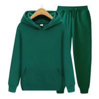 Sudadera con capucha de lana para hombre, suéter de Color sólido, traje deportivo, primavera y otoño, 220g - details 7