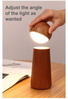 2025 New Rechargeable Desk Lamp Study Creative Touch Adjustable Solid Wood Voice Control Lamp Voice Control LED Sensor Living Room Smart Induction Desk Lamp - details 5