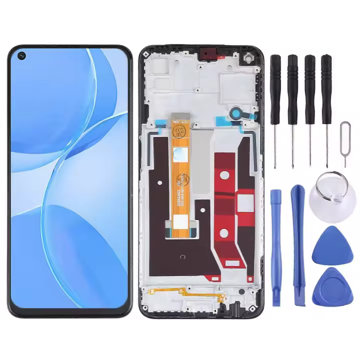 Pantalla LCD original y ensamblaje completo del digitalizador con marco para OPPO A53 5G PECM30 PECT30 - 1