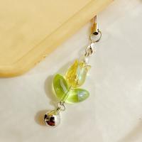 Y2K-abalorio de tulipán con flores estéticas para teléfono, colgante con cuentas, cordones para teléfono móvil, cadenas acrílicas Kawaii para teléfono, regalo de joyería - details 1
