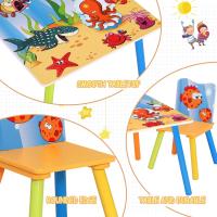 Asientos para Niños Mesa y 2 Sillas en Edad Preescolar Muebles para Niños Juego de Mesas para Niños Impresas - details 3