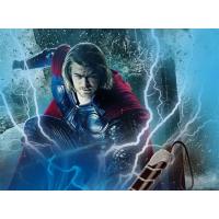 Traje de Héroe LED Luz Thor Casco Luminoso de Disfraz de Niño Juguete de Modelo de Terremoto - details 0