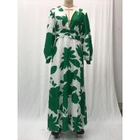 Vestidos verdes de verano 2025 con cinturón, elegantes, para ir al trabajo, de manga larga, para interiores de empresa grande, con cuello en V - details 4
