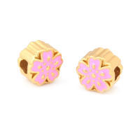 Pulseras de Brass Dorado Mate 4PCS Grande Agujero Abalorios para Hacer Joyas DIY - details 167
