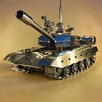 Modelo de batalla principal de acero inoxidable, juguete de Metal, vehículo de combate militar de aleación, tanque de aleación de grado coleccionable - details 15