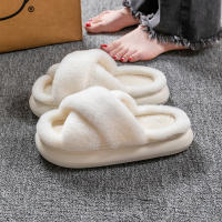 Pantuflas De Lujo Para Mujer Invierno Comodidad Casual Plush Talla Grande Zapatillas De Interior Con Plataforma Moda Designer - details 14