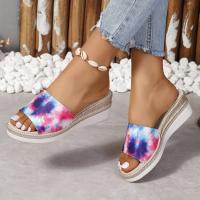 Zapatillas de tacón de cuña para mujer, zapatos de moda de verano - details 2