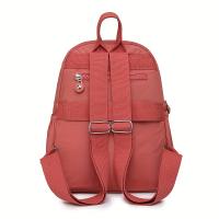OGEHUAFEE Mochila Ligera de Nailon para Mujeres - Mochila Plegable con Correas Ajustables y Múltiples Compartimentos para la Escuela, Trabajo, Viajes - Estilo Casual en 7 Colores (Azul Marino/Coral y Más), Bolso Diario |   Accesorio Moderno |   Cierre Seg - details 2
