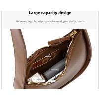 Nueva Bolsa De Hombro De Las Mujeres De Media Luna, De Moda Bajo El Brazo Suave Vintage Cierre De Cremallera Bolsa De Hombro - details 16
