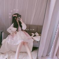 Lencería Lolita para mujer estilo Haruku japonés con volantes y mangas largas vestido de muñeca informal con cintura imperio talla - details 44