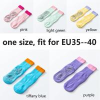 Calcetines de yoga para mujer, medias de algodón antideslizantes para Pilates, deportes, Zumba, ejercicios aeróbicos, fitness, Color a la moda - details 2
