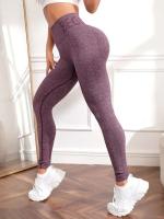 Body deportivo liso sin costuras de verano para mujer de cintura alta, pantalones de yoga Fiess con letras que levantan la cadera, monos de entrenamiento - details 22