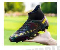 Zapatos de fútbol juveniles de caña alta con clavos largos antideslizantes para deportes de entrenamiento en oferta - details 5