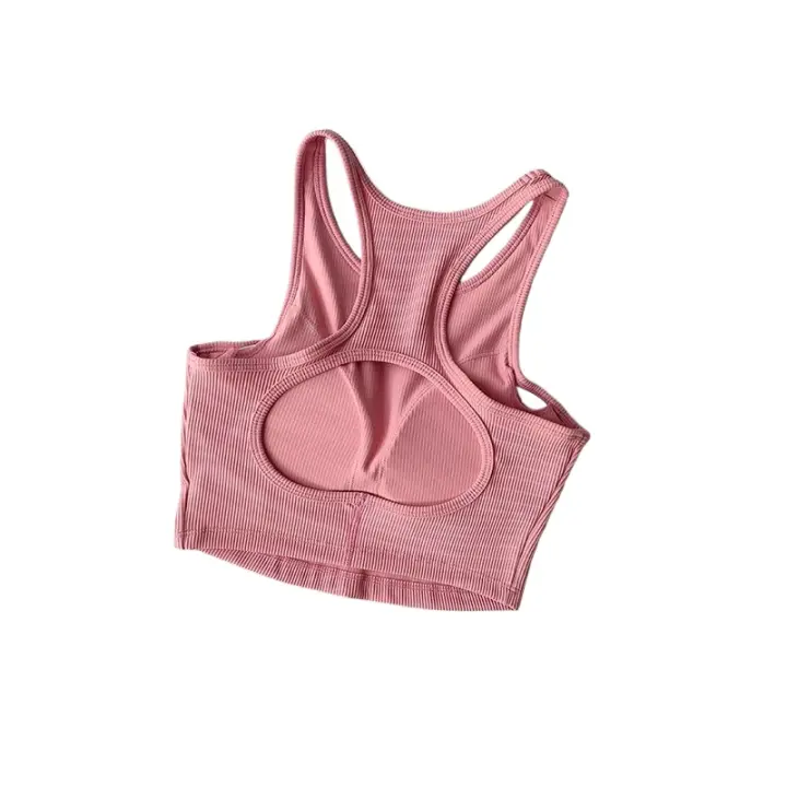 Parte de atrás bonita, Sujetador deportivo profesional a prueba de golpes, Fitness, chaleco para correr para mujer de alto impacto, camiseta sin mangas para Yoga, ropa interior de entrenamiento - 1