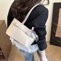 Bolso de hombro portátil de cuero PU con lazo, bolso de hombro Y2K para ir al trabajo, bolso francés para las axilas, bolso de ocio de estilo coreano para mujer - details 7
