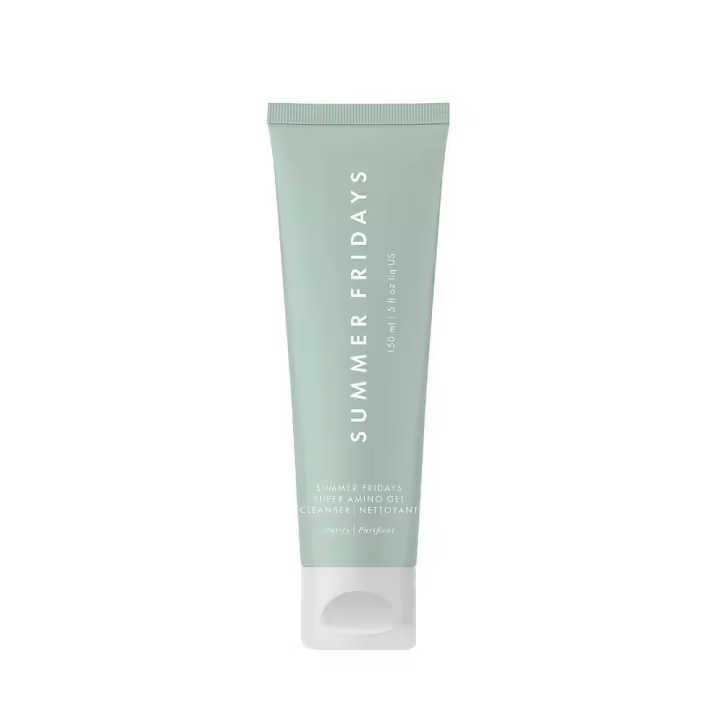 Summer Fridays Super Amino Gel Limpiador facial suave Desmaquillante - Ayuda a calmar la irritación, equilibrar el pH, nutrir la piel + - 1