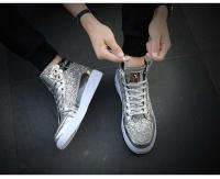 Zapatos deportivos de punta redonda para hombre, botas versátiles informales brillantes para escenario, ropa de calle al aire libre, zapatos de Skateboarding para niños - details 20