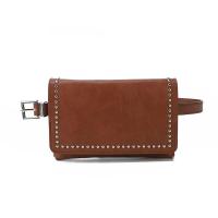 Riñonera en miniatura con estructura de metal marrón para mujer Mochila de lujo de alta gama - details 0