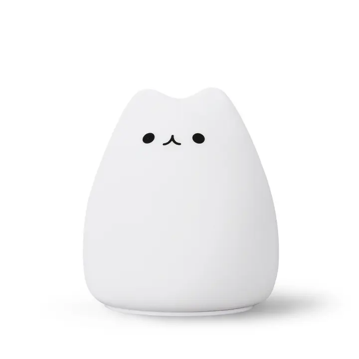 Girls Bedroom Kitty Night Light Cute Cat Lamp Birthday Gift Kids Baby Toddler Teen Silicone Kawaii Nightlight Nursery Room Decor - 1