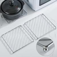 Soporte cuadrado para olla, soporte aislado antiescaldaduras para olla, estante grueso a prueba de herrumbre, herramientas de cocina, mantel individual, decoración para mesa de comedor, 2 uds. - details 1