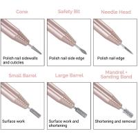 Portable Electric Nail Drill, Compact Efile Electrical Professional Nail File Kit for Acrylic, Gel Nails,Gold - details 4