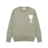 Moda de otoño-primavera para parejas Sudadera con manga larga Corazón bordado cuello redondo - details 0