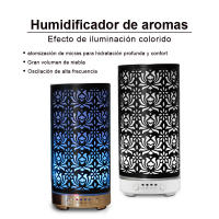 Humidificador de aire ultrasónico de 100ML con difusor de aceite esencial y luz LED de 7 colores tubo largo de cobre rojo loto protección contra sobrecalentamiento - details 15