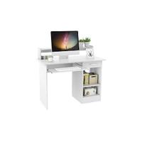 Mesa de Escritorio con Ruedas Escritorio de Oficina Extraíble con Estante para PC Impresora Blanco - details 7