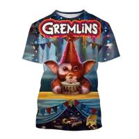 Camiseta con estampado 3D de película de terror navideña Grems para hombre y mujer, camiseta de talla grande con movimiento de monstruo títere, transpirable de secado rápido - details 3