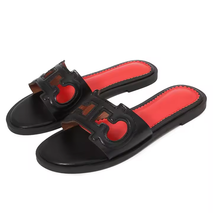 Sandalias de moda de verano 2025, chanclas de playa de una tira, zapatos planos de viaje para mujer - 1
