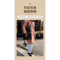 Bolsa de Comestibles Reutilizable con Ruedas, Carrito de la Compra, Bolso con Ruedas, Cierre de Cremallera, Ligero, Lleva Hasta 66 libras, Se Pliega En Plano, Asas Irrompibles - details 4